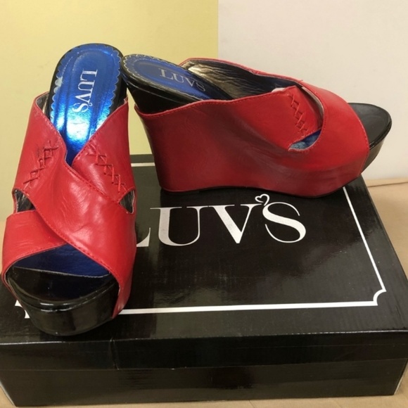 Cute Red platform by Luvs - Picture 1 of 4